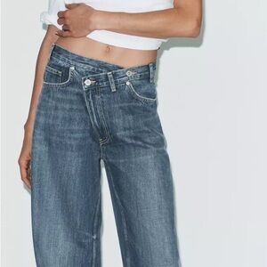 Zara High Rise Blue Jeans